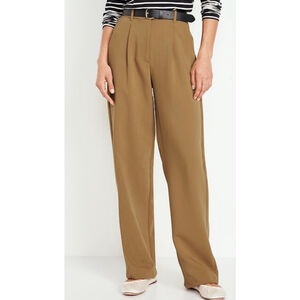 NWT Women's Old Navy Wide Leg Taylor Pants in Khaki Brown, Size M